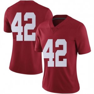 NCAA Women's Alabama Crimson Tide #42 Sam Reed Stitched College Nike Authentic No Name Crimson Football Jersey ZZ17P58VH